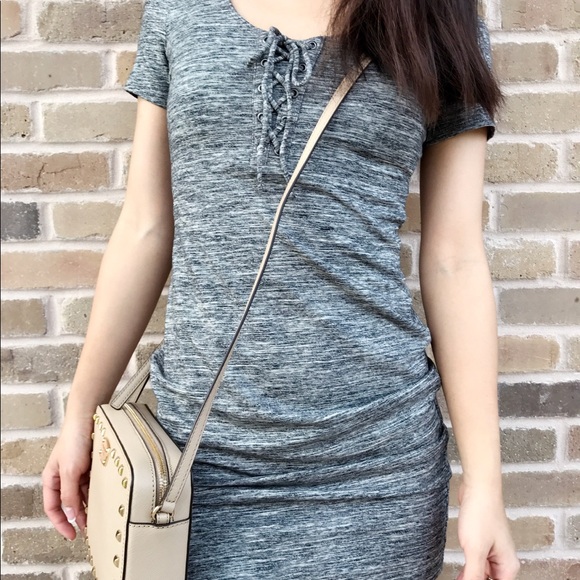 NWT Michael Kors Sandrine Stud Leather Large Cross - Picture 2 of 8